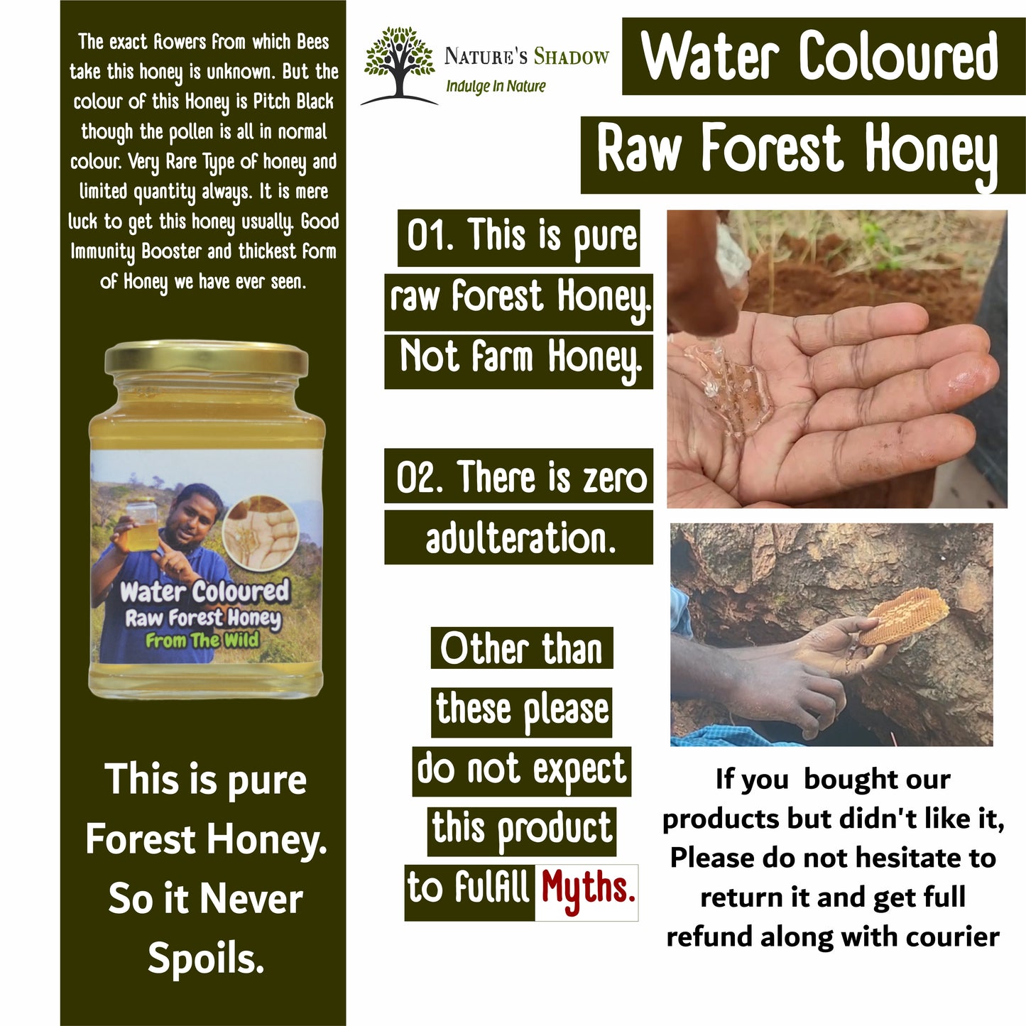 Raw Forest Water Coloured Honey