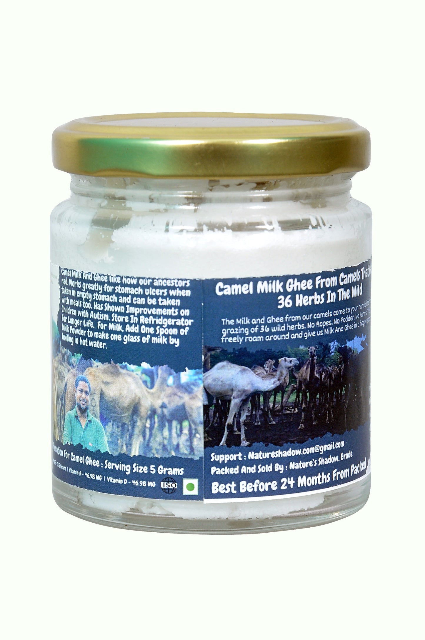 Camel Milk Ghee - From Camels That Graze 36 Herbs In The Wild - 150 Grams