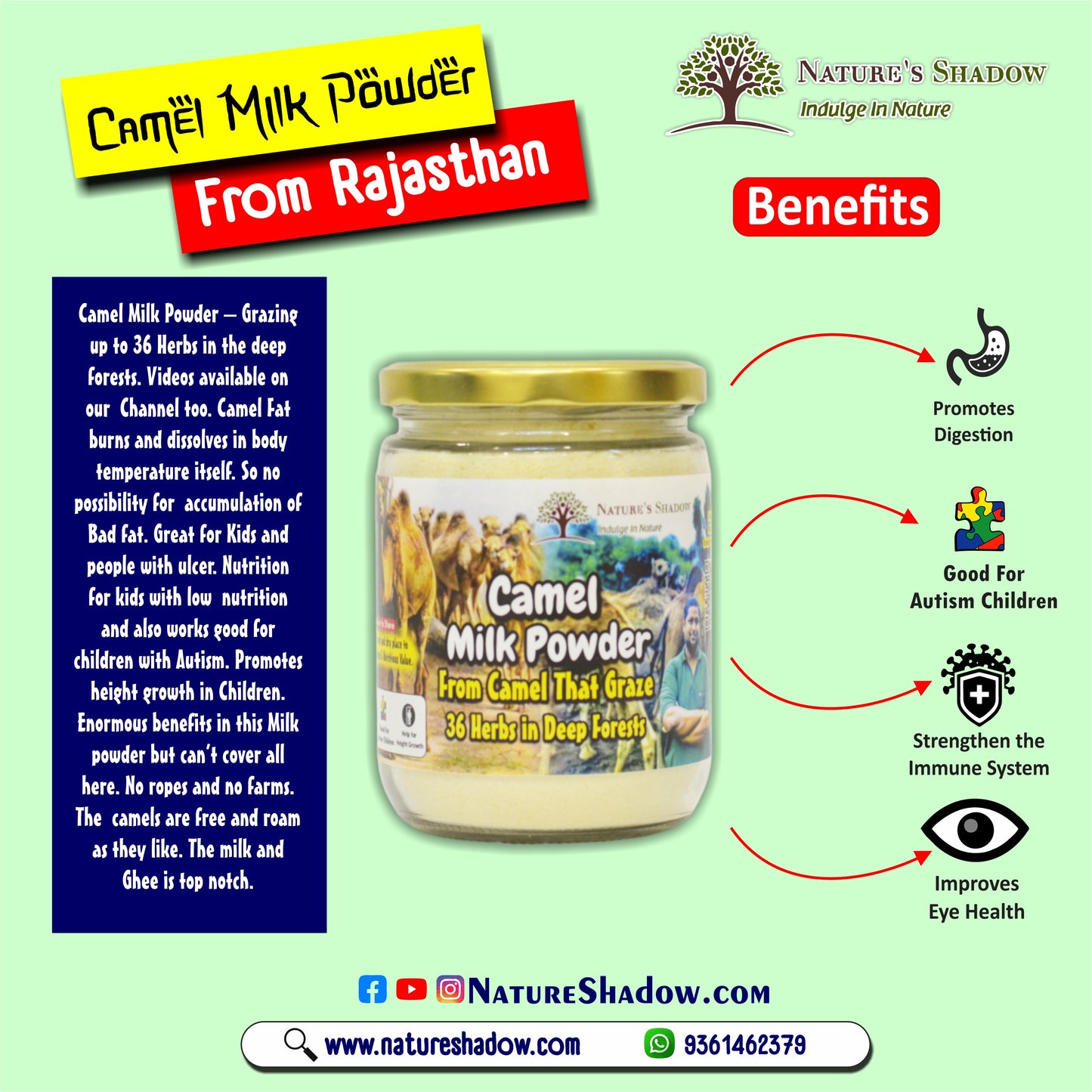 Camel Milk Powder – Grazing up to 36 Herbs in the deep forests