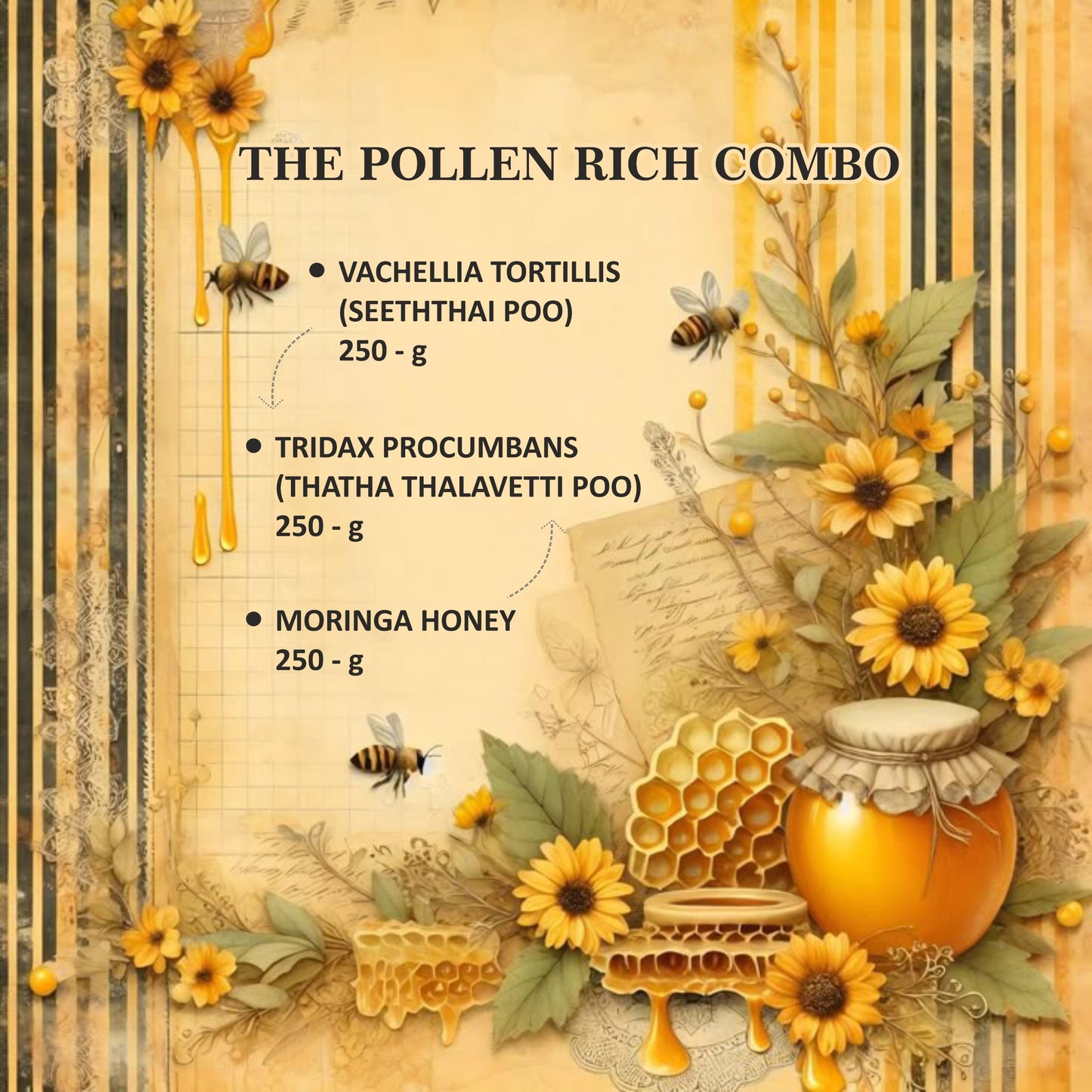 The Pollen Rich Wild Honey Combo