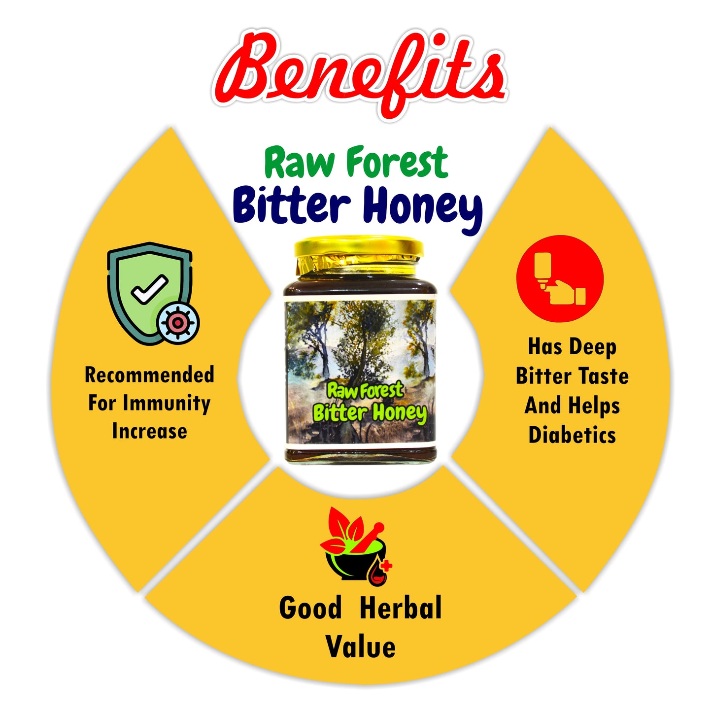 Wild and Raw Bitter Honey - A Rare, Seasonal Treasure for Diabetics and Elderly