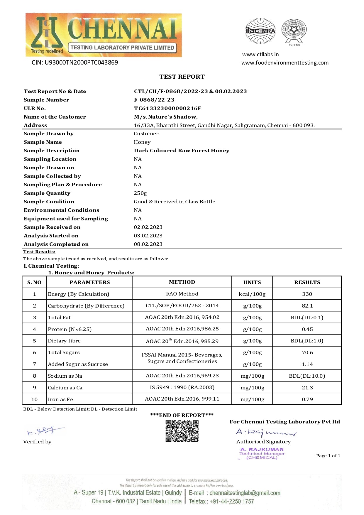 Dark Coloured Raw Forest Honey - Usually From Tree Hives on Trees Like Neem