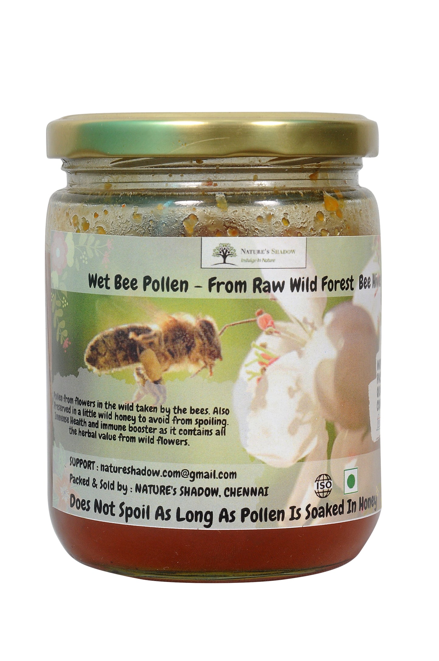 Pollen From The Wild Flowers Collected By The Bees - Soaked In Wild Honey - 500 Grams