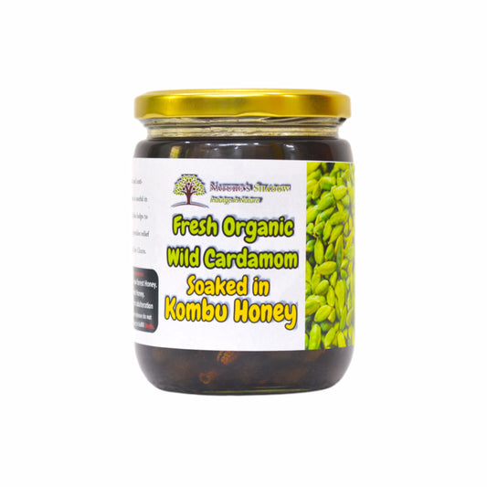 Organic Wild Cardamom Soaked In Kombu Honey - 150 Grams