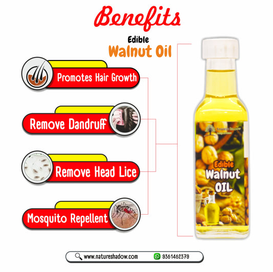 Edible Grade Walnut Oil - 100 ML ( For Improving Brain Functions )