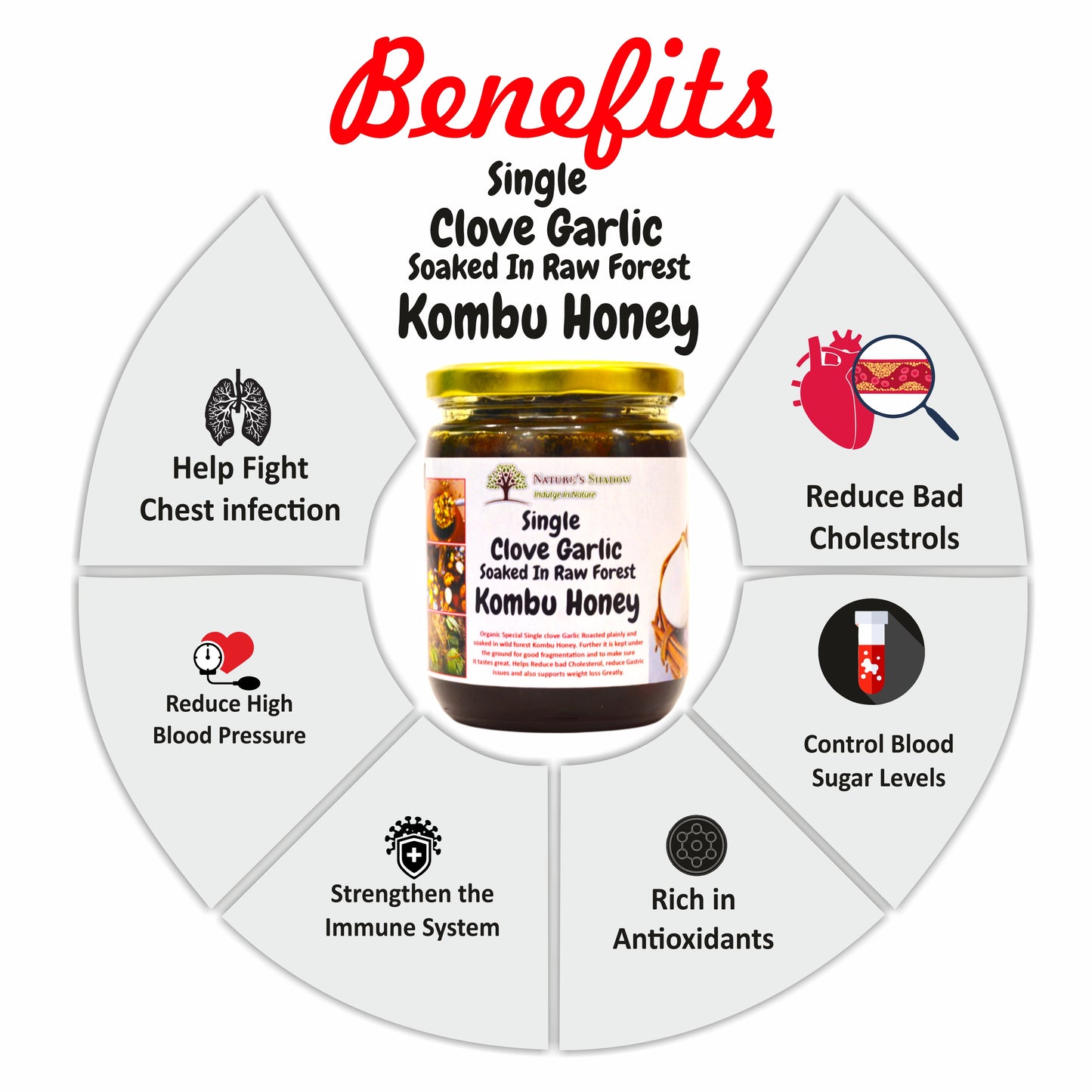 Single Clove Garlic Soaked In Kombu Honey