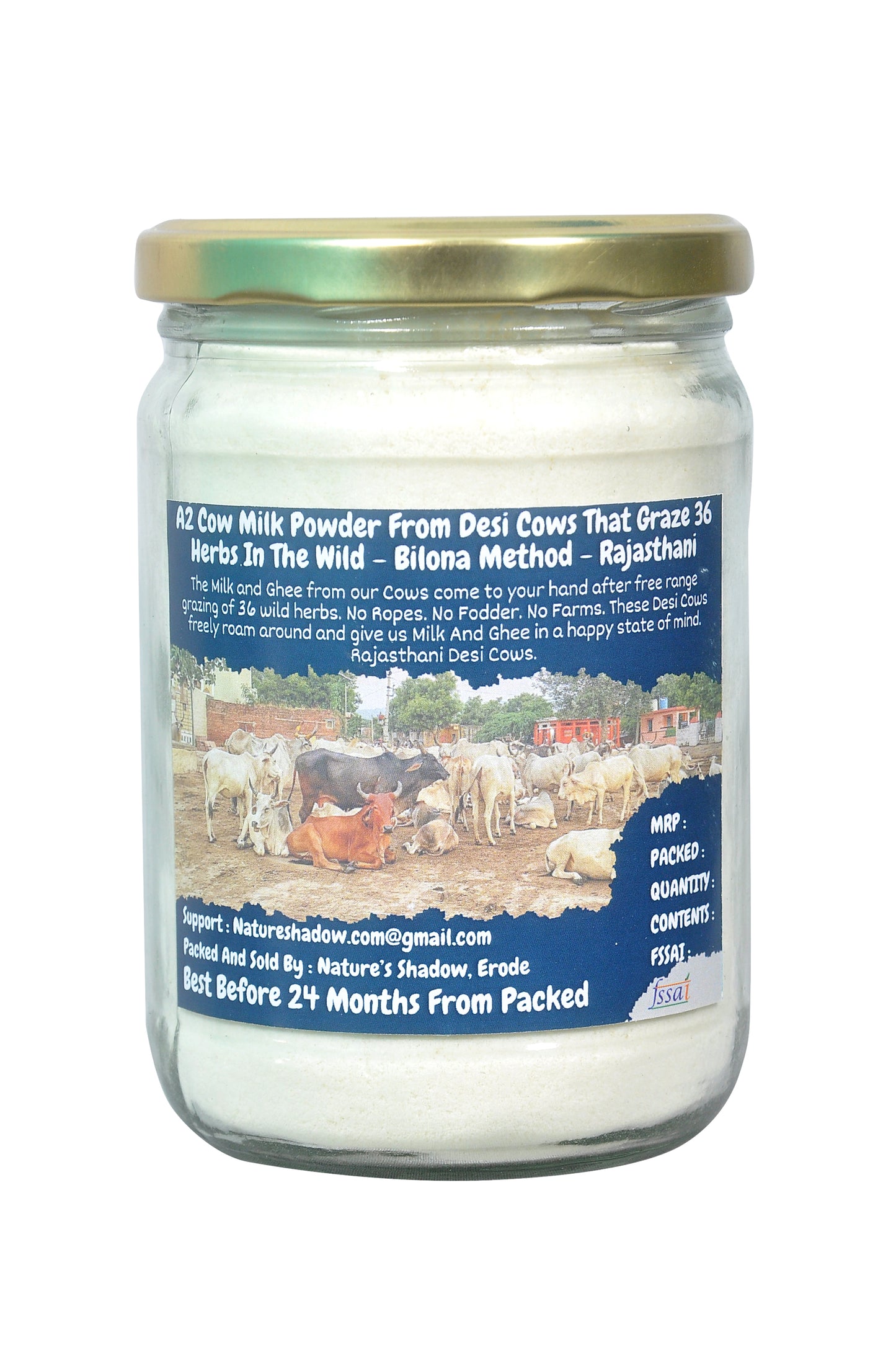 A2 Gir Cow Milk Powder From Rajasthan - These Cows Graze 36 Herbs From The Wild