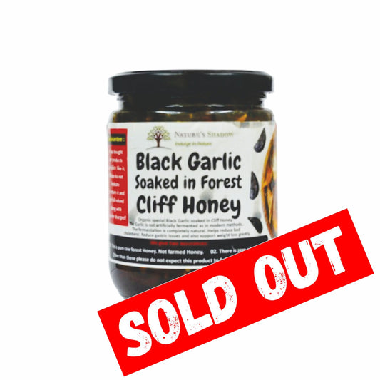 Black Garlic Soaked In Forest Cliff Honey (Naturally Fermented Black Garlics)