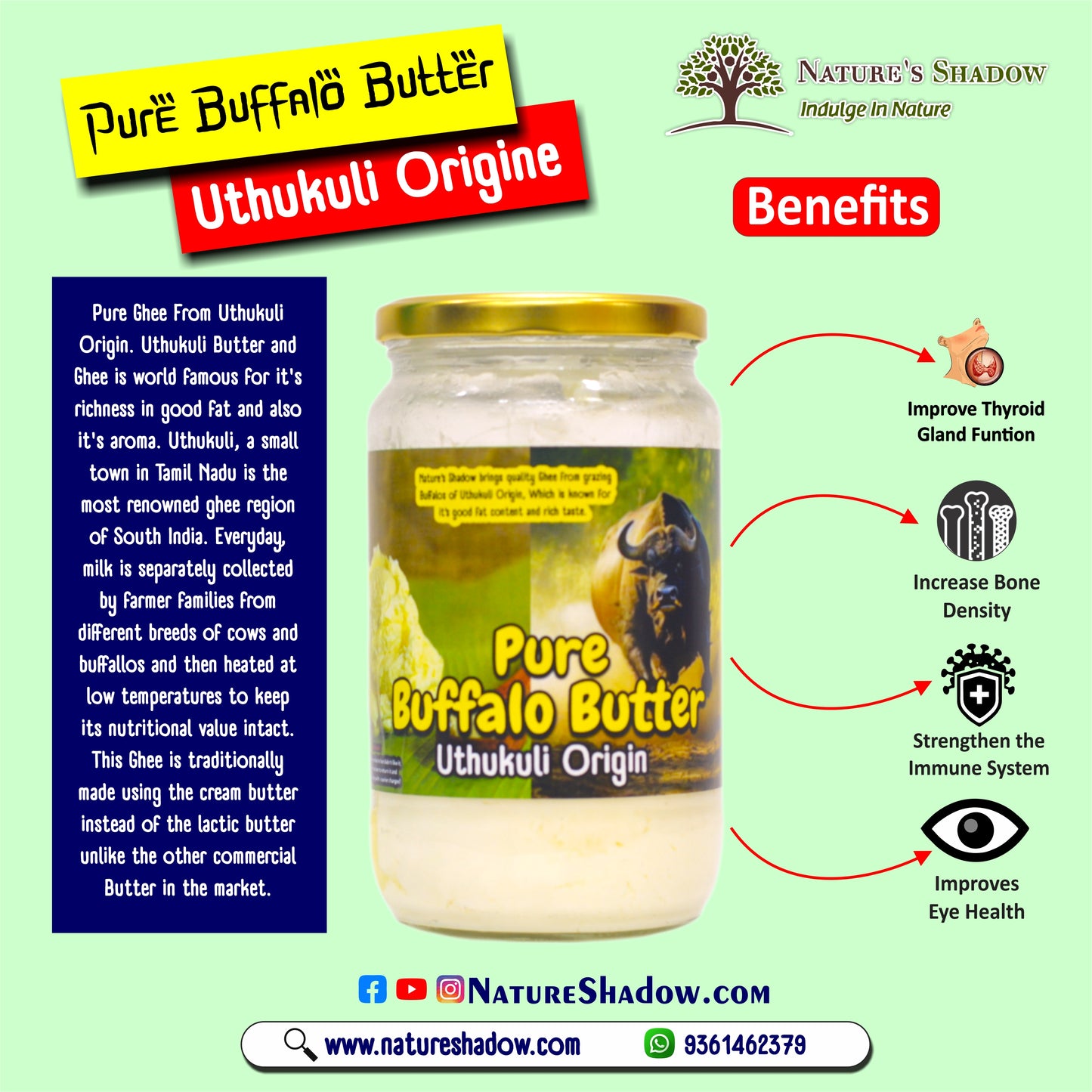 Pure Uthukulli Origin Buffalo Butter
