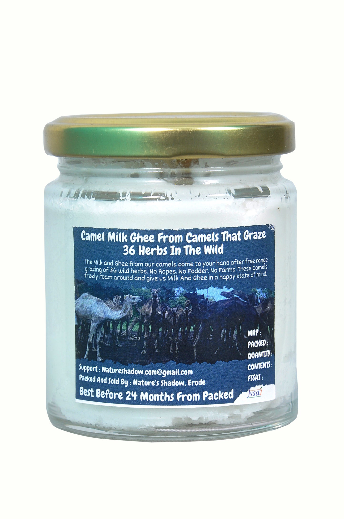 Camel Milk Ghee - From Camels That Graze 36 Herbs In The Wild - 150 Grams