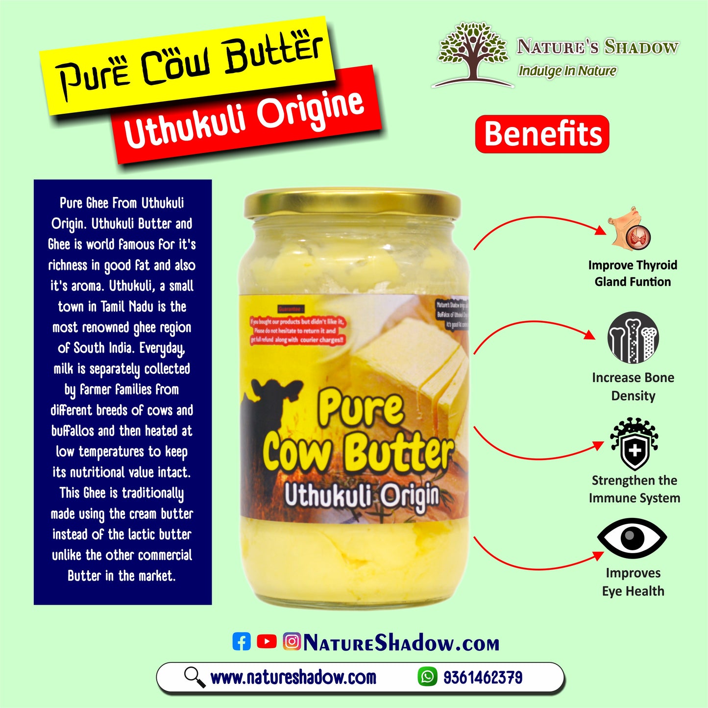 Pure Uthukulli Origin Cow Butter