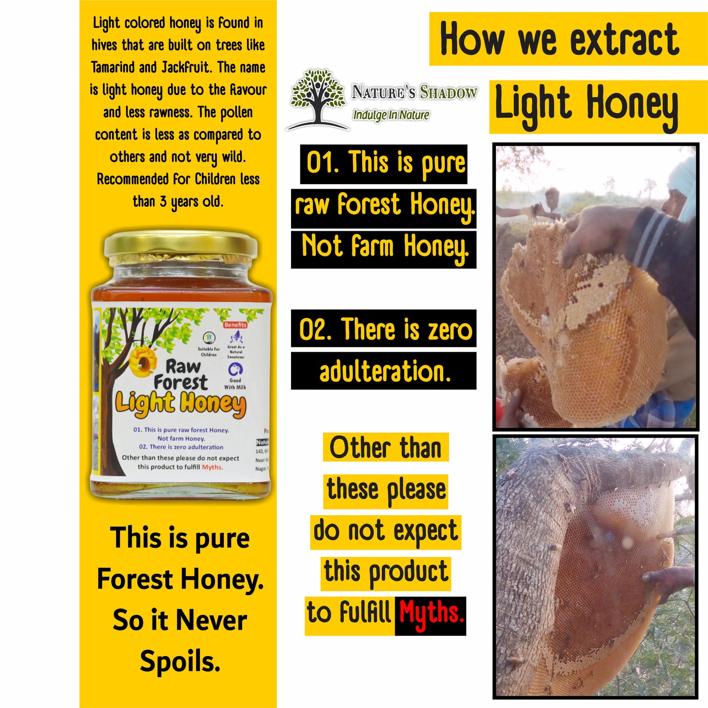 Light Coloured Raw Forest Honey - Usually From Trees Like Jackfruit Trees and Tamarind Trees