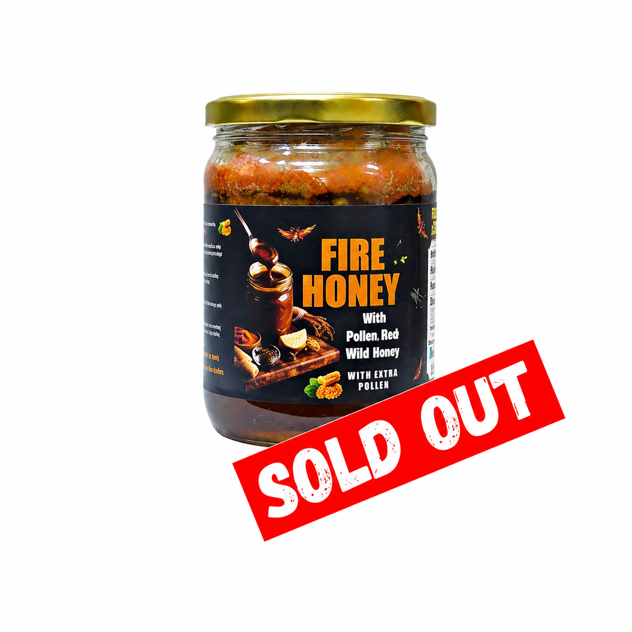 Fire Honey Using - Pollen Rich Tridax Procumbens Honey With Added Pollen 500 Grams