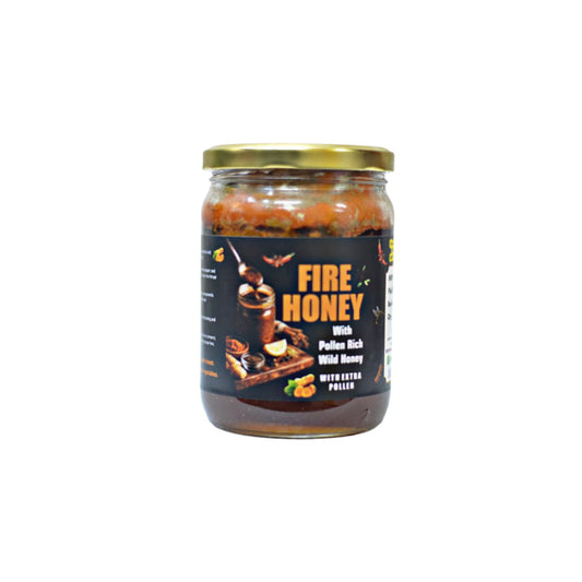 Fire Honey Using - Pollen Rich Tridax Procumbens Honey With Added Pollen 500 Grams