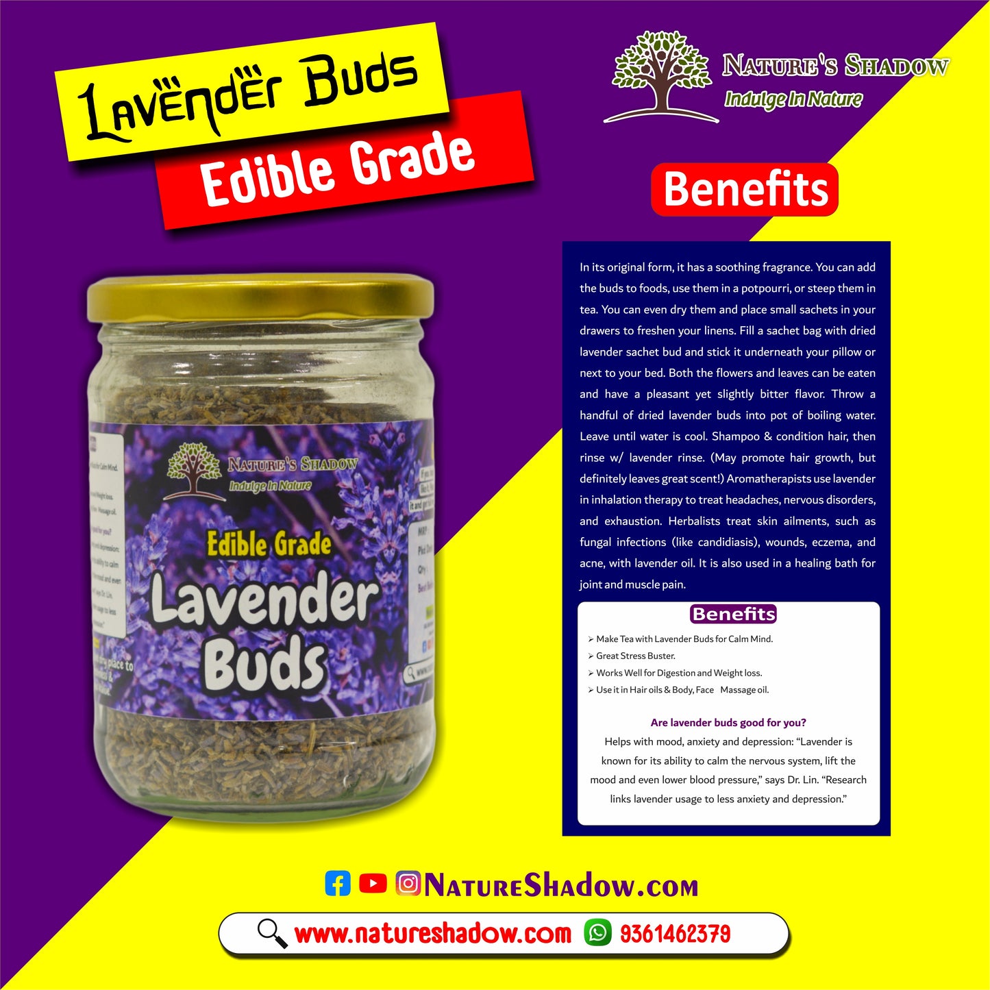Lavender Buds - Edible Grade - 50 Grams