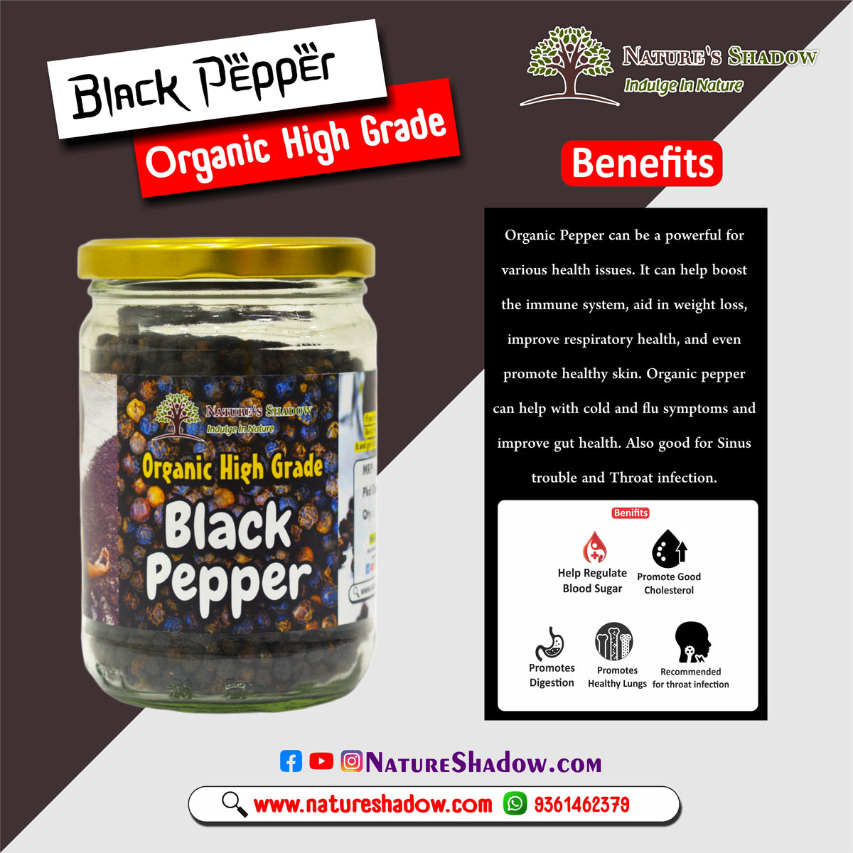 Pepper Shadow Organic Black Pepper – Nature's Shadow