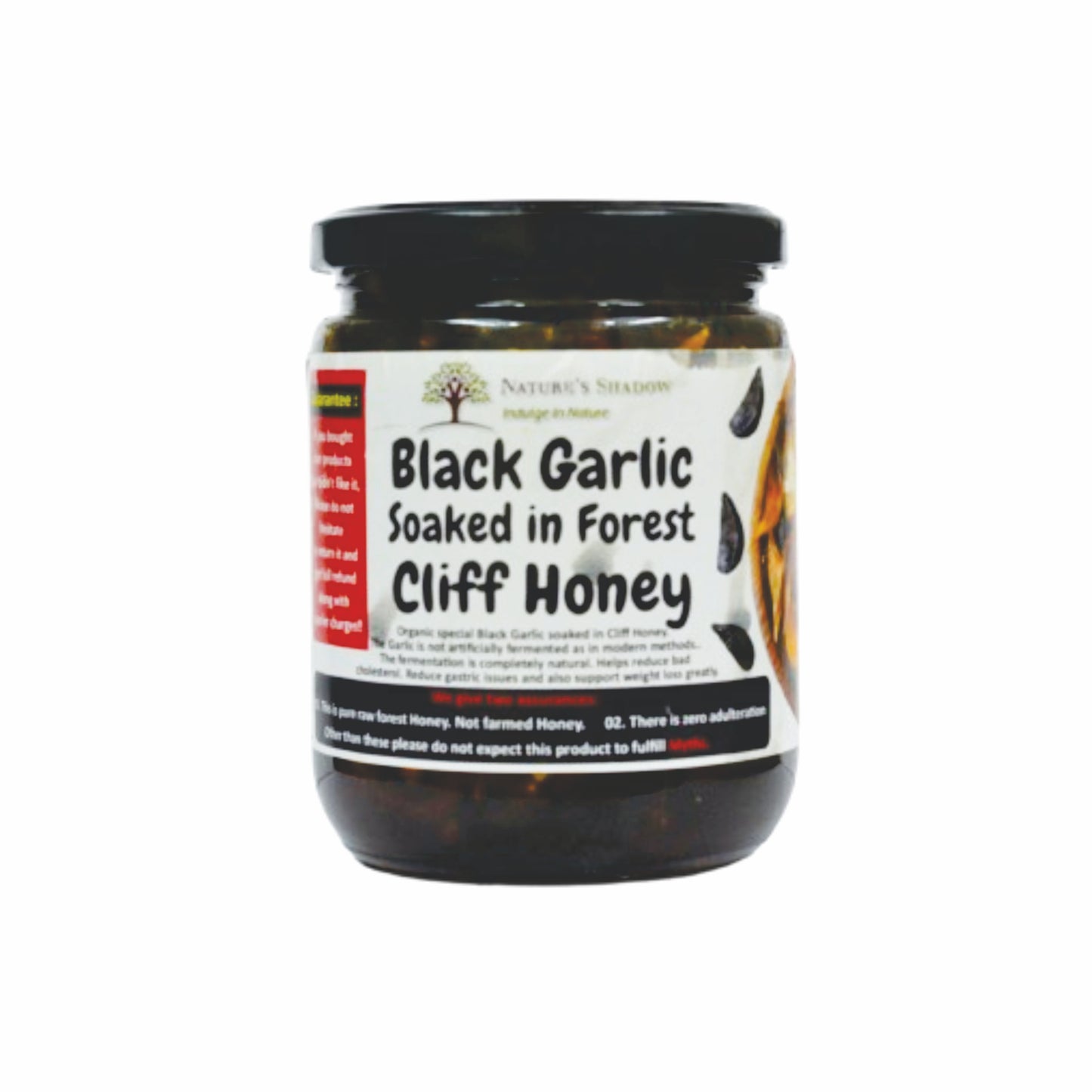 Black Garlic Soaked In Forest Cliff Honey (Naturally Fermented Black Garlics)