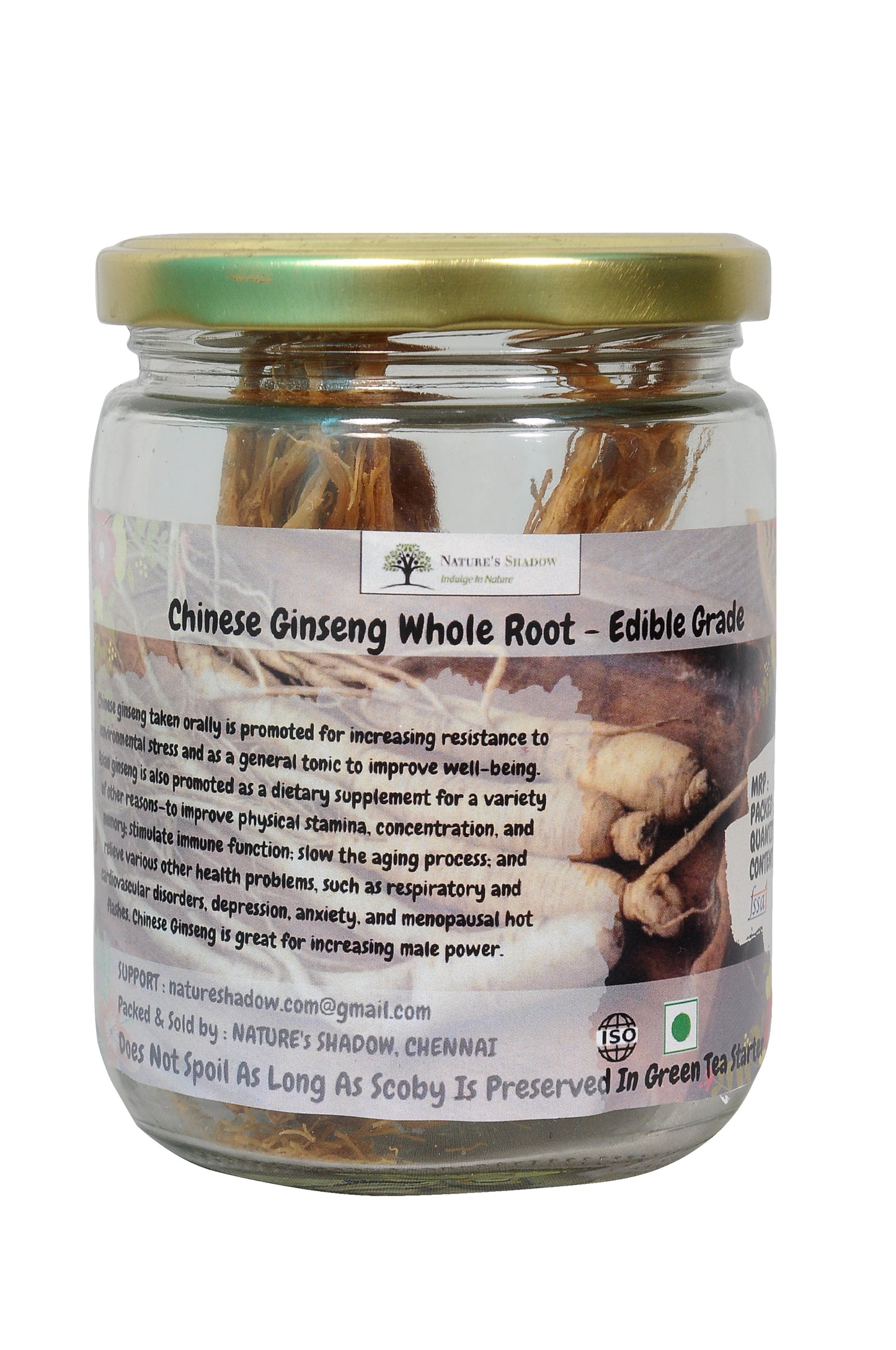 Chinese Ginseng Whole Root - 100 Grams